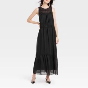 Black Chiffon Maxi Dress a new day